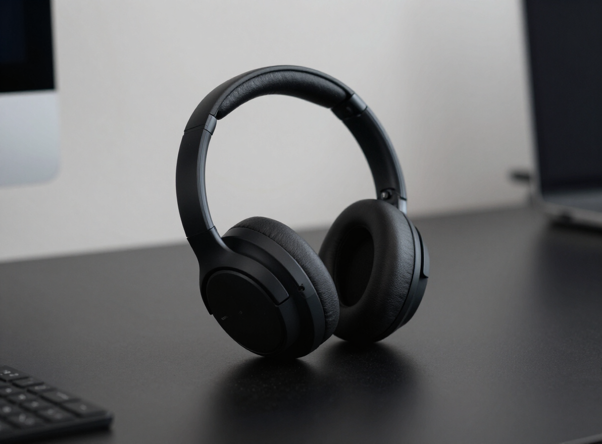 Audio devices flat lay for GadgetVetted audio reviews
