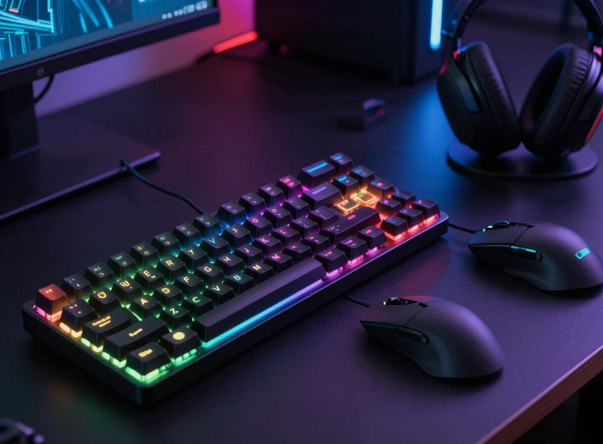Gaming devices flat lay for GadgetVetted gaming reviews