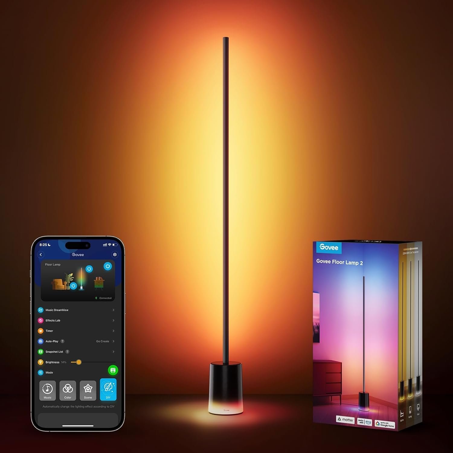 Govee Floor Lamp 2 (H607C, Black) product photo