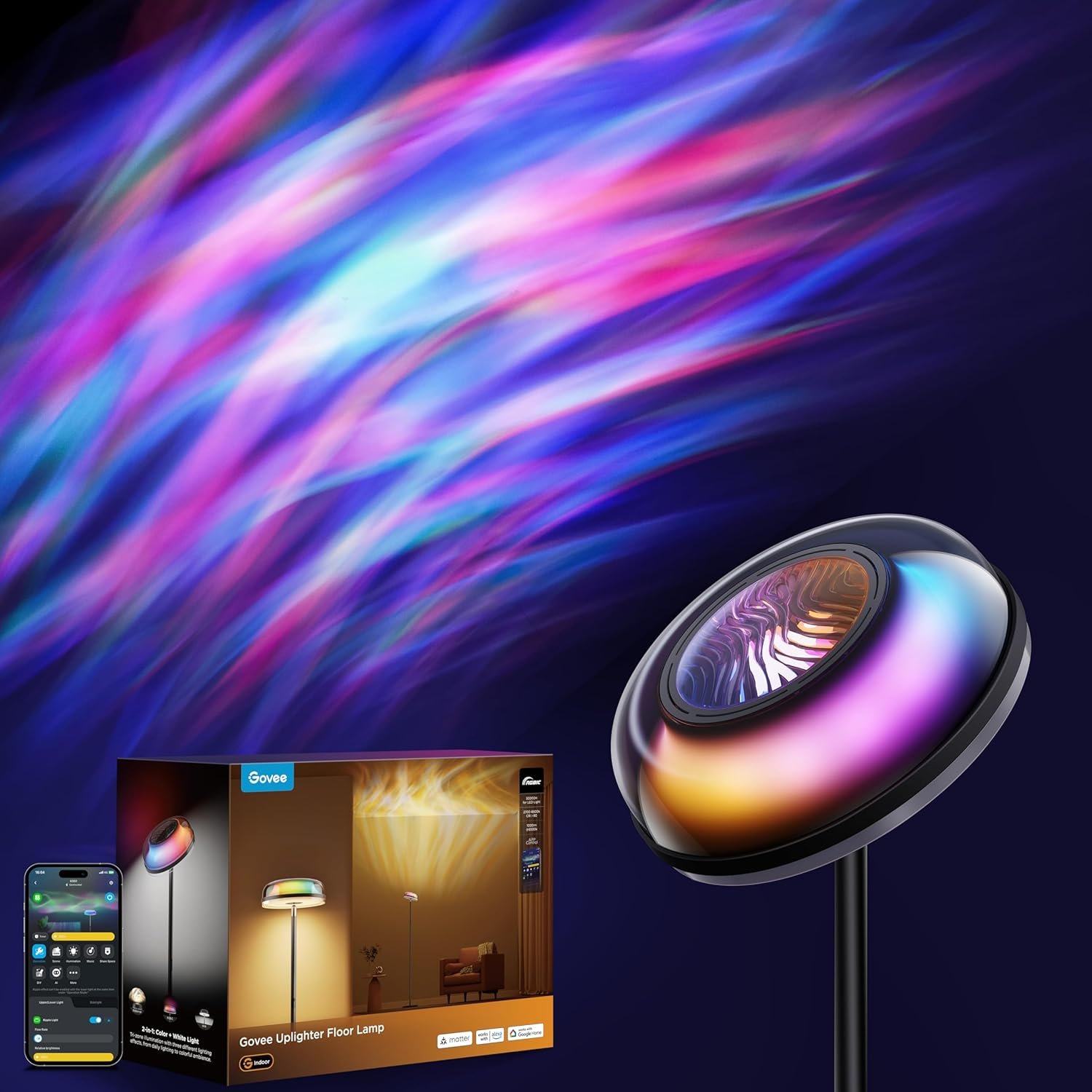 Govee Uplighter Floor Lamp Ripple H60B0 product photo